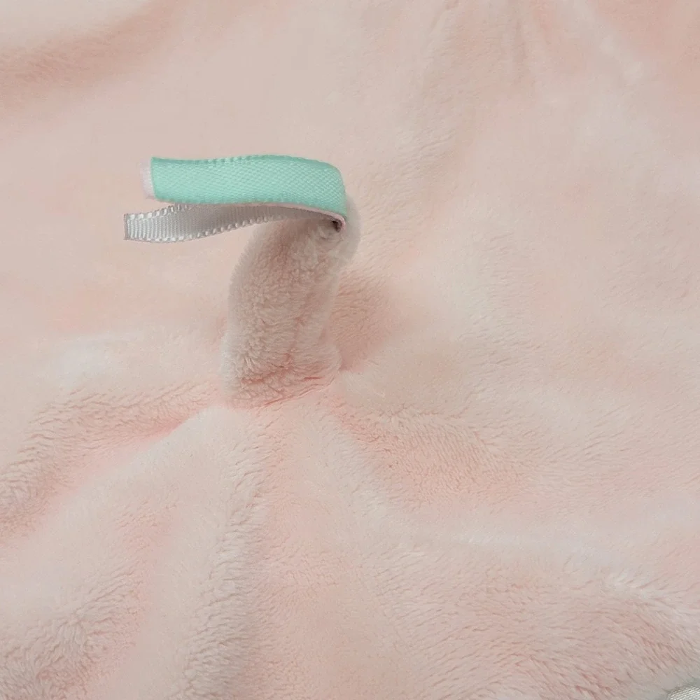 Douglas Baby Soft Pink Elephant Lovey Plush Security Blanket Satin Edge